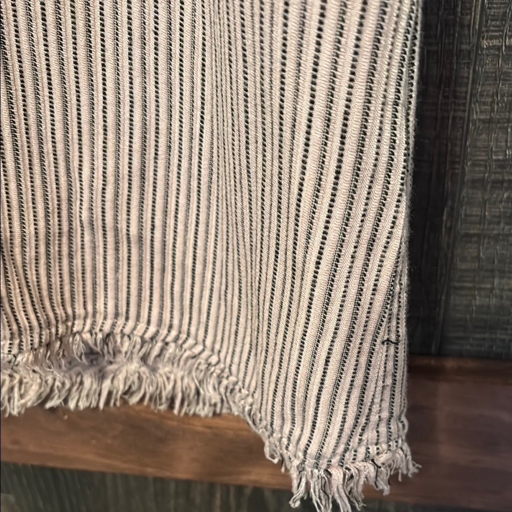 Striped V-Neck Ruffle Sleeve Dress - Neutral Stripe - Picture 4 of 5